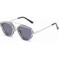 thumbnail image 1 of Metal Punk Men's Sunglasses Triangle Retro Large Frame Sunglasses (Color : C, Size : Medium), 1 of 4