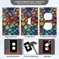 thumbnail image 3 of Yayeee Duplex Wall Plate 1-Gang 4.5"x2.7" Home Receptacle Light Switch Decorative Outlet Cover, Vibrant Dragon Scales Pattern, 3 of 7