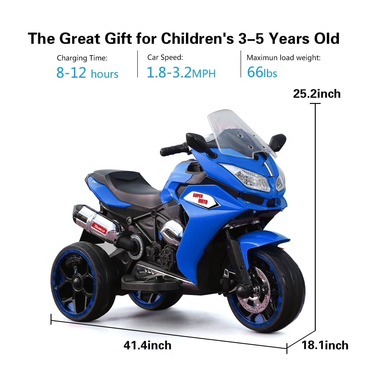 Maritcute 12V Kids Electric Motorcycle for Preschool Use