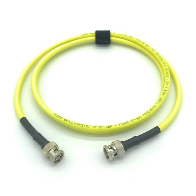 AV-Cables 15ft 3G/6G HD SDI BNC Cable Belden 1505A RG59 - Yellow (15ft)
