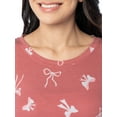 thumbnail image 4 of Fruit of The Loom Women's Boyfriend Top & Jogger Pajama Sleep Set, Sizes S-4X, 4 of 11
