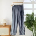 thumbnail image 7 of Nfurl Women's Modal Pajamas Pants Comfy Striped Elastic Waist Pjs Bottoms with Pockets Soft Cozy Wide Leg Lounge Sleep Petite Pant Dark Gray XL, 7 of 7