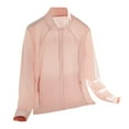 thumbnail image 2 of GaThRRgYP Womens Summer Tops Casual,Woman Casual Solid Sports Long Sleeve Zipper Sun-proof High Elastic Coat Pink S, 2 of 6