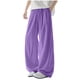 thumbnail image 1 of Ceisia Men's All-Season Solid Color Wide Gift Leg Pants Ice Silk Drape Fabric Elastic Waist Drawstring Pockets for Outdoor Casua l Daily, 1 of 5