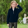 thumbnail image 4 of AINIYS Kids and Boys Full Zip Knit Cardigan Lapel Sweater Kids Classic Soft Lightweight Solid Knit Sweater Dark Blue 7 Years, 4 of 9