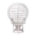 thumbnail image 4 of bali & pari Kallima Modern Bohemian White Natural Rattan Peacock Chair, 4 of 6