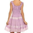 thumbnail image 2 of Olivia Gypsy Boho Peasant Batik Dress - Lavender - One Size, 2 of 4