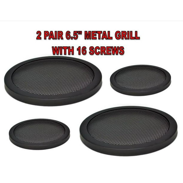 SPEAKER GRILL 2 PAIR 6.5" INCH CAR SPEAKER WOOFER STEEL MESH SPEED