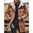 thumbnail image 2 of Men's Fashionable Mid Long Slim Jacket with Pocket and Turn, 2 of 6