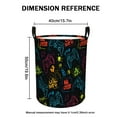 thumbnail image 2 of Colorful Paw Print Foldable Round Laundry Basket - Large Capacity Storage Bin for Dorms and Bedrooms | Space-Saving Collapsible Design, 2 of 10