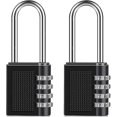 thumbnail image 1 of Paquete de candado de combinación resistente a la intemperie de 2,6 "de largo con grillete negro auspicioso, 1 of 4