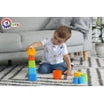 thumbnail image 4 of Jouet de Tasses Empilables pour Bébé - Ensemble de 2 Tours Colorées (5 Carrées, 5 Rondes) - Tasses Interactives Empilables - Tasses Durables pour Tout-Petits et Bébés pour Eau, Sable, Bain, Plage, 4 of 7