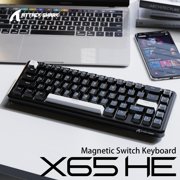 ATTACK SHARK X65 HE Magnetic Switch Rapid Trigger Keyboard 65% Wired Gaming Keyboard with 8000 Hz Polling Rate, 0.01mm RT Accuracy, PBT Keycaps, QMK Driver, RGB
