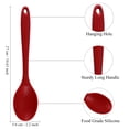 thumbnail image 4 of MindyLLL 5 Pcs Large Silicone Mixing Spoon Set, 10.63-inch Non-Stick Cooking Utensils with 3 Solid & 2 Slotted Spoons - Heat Resistant & Dishwasher Safe for Baking, Frying, Serving, 4 of 5