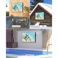 thumbnail image 4 of Sea Turtle Outdoor TV Cover 60 to 65 inch Summer Turquoise Ocean Watercolor Shell Conch Waterproof Dustproof TV Covers for Outside with Zipper Remote Control Pocket Flat Screen Protectors, 4 of 7