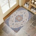 thumbnail image 4 of Boho Light Blue Vintage Country Patterned Carpet Door Mat 30 X 17 Inch Welcome Doormat Indoor Outdoor Entrance Floor Mat Non Slip Spring Summer Decor Rubber Mats, 4 of 6