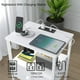 thumbnail image 4 of Juego de 2 mesitas de noche LED blancas con carga, 4 of 8