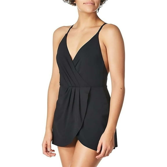 Anne Cole Women's Standard Swimdress One Piece, Black, 10 New with box/tags