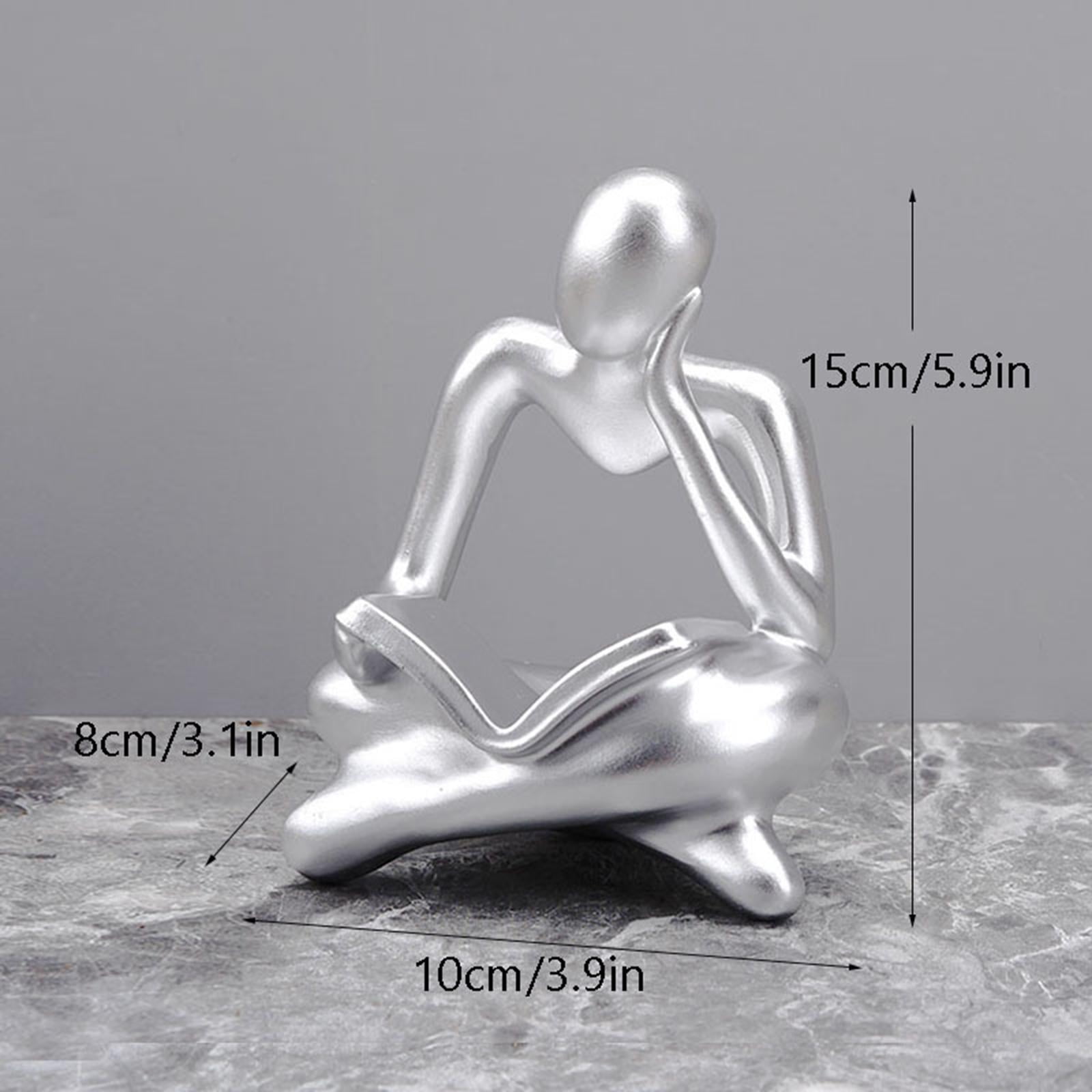 CoudarTitie Abstract Thinker Bird Statue Decoration for Tabletop Living Room Shelf Office Bookshelf Yard Art Ornament Backyard Fairy Garden Accessories Flamingo Garden Stake Sculpture for