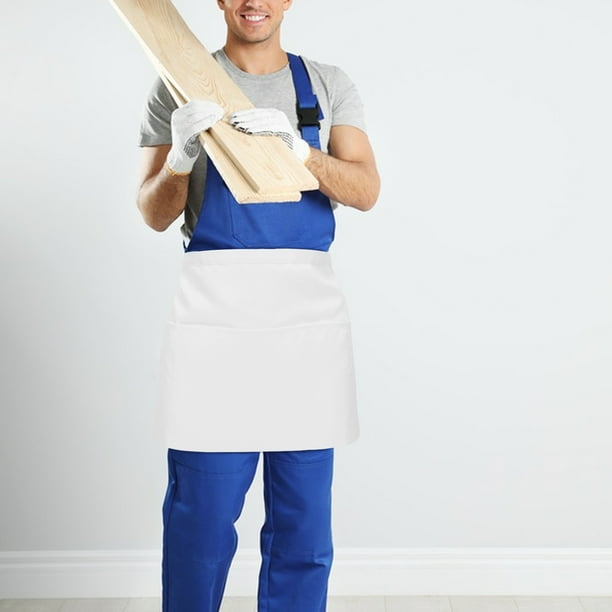 unbranded Delantal De Cintura Impermeable Con Bolsillo Amplio Para Uso En Cocina