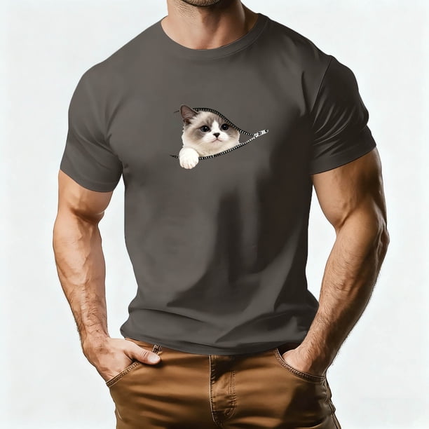 Tops para hombre, blusas y camisas de manga corta con cuello redondo para hombre, camiseta deportiva informal con estampado de corazones a la moda para hombre, blusa de poliéster de manga corta con cu