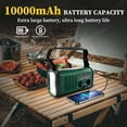 thumbnail image 4 of iMeshbean 10000mAh Emergency Radio Solar RaRadio Hand Crank Radio NOAA/AM/FM Weather Radio, 4 of 13