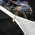 thumbnail image 4 of Metsweet Dino T-Rex Bedding, Wildlife Dinosaur Duvet Cover Full, Gray Black Red,Black Reversible,3pcs,1 Duvet Cover and 2 Pillowcases, 4 of 6
