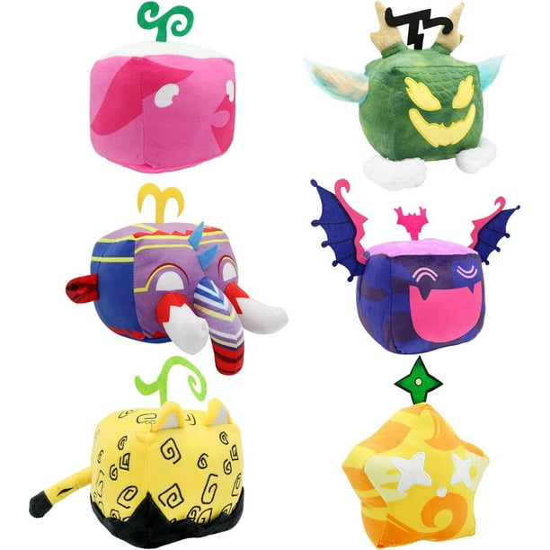 Blox Fruits Plush, 6.0 in Blox Plush Plushies juguetes de peluche muñeca de peluche, frutas suaves abrazando almohada de felpa juguete regalos coleccionables para niños fanáticos adultos Navidad cumpl