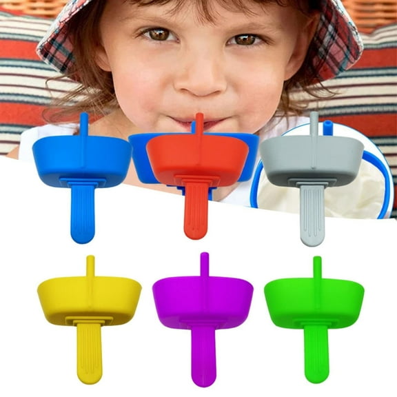 NICEME Drip Free Popsicle Holders for Kids Pack Of 6 Ice Lolly Holders Without Silicone Ice Lolly Holder For Children Reusable Silica Gel Ice Stick Holder Dirt Ice Stick Holder