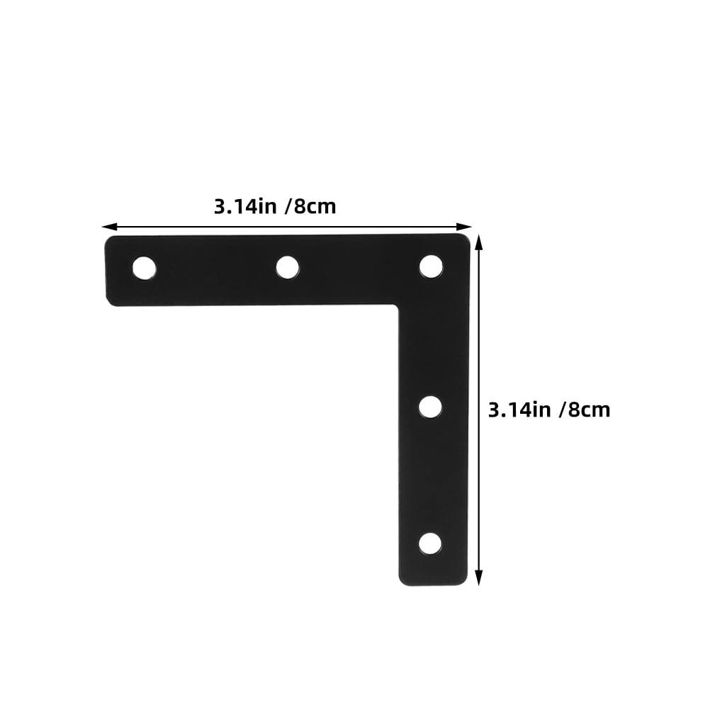 Raindrops 15pcs Heavy Duty L-Shaped Metal Brackets 90 Degree Corner Braces for Wood Furniture, Shelves, Cabinets, Desk, Table, Chair Connectors