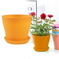 thumbnail image 2 of ZMKIAG Plant Pots, Colorful Small Flowerpot 8 inch Planter for Indoor Outdoor Garden Home Decor Plastic Flower Pot Round Planter Bonsai Planter Flower Vegetable Planter Pot House Decorative, 2 of 9