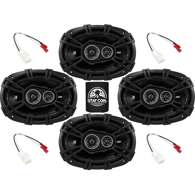 KICKER Speakers 6x9 inch for RAM 1500/2500/3500 2013-2023 Upgrade Kit - 4 Pack of DS Series with Harness, Car Audio Front and Rear Door Speaker DSC6930, 43DSC69304