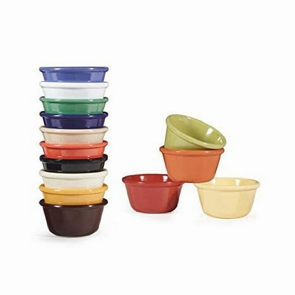 G.E.T. RM-388-BR Brown 3 oz. Ramekin, Break Resistant, Brown (Pack of 12)