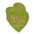 thumbnail image 1 of Inkdotpot 100 Pack Kiss The Miss Goodbye Bridal Shower Favor Paper Tag Craft Real Rose Gold Foil Hang Tag, 1 of 6