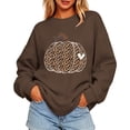 thumbnail image 4 of GYUJNB Womens Leopard Pumpkin Heart Graphic Sweatshirt Crew Neck Oversized Long Sleeve Pullover Fall Thanksgiving Top,S, 4 of 6