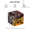 thumbnail image 4 of Lsque Wolf With Wildflowers Printed Tissue Box Cover Holder, Facial Paper Organizer Dispenser,Square with Bottom Belt, PVC Leather Decorative Organizer, 4 of 8