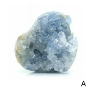 Natural Blue Celestite Crystal Quartz Cluster Geode Decoration Specimen G9C6