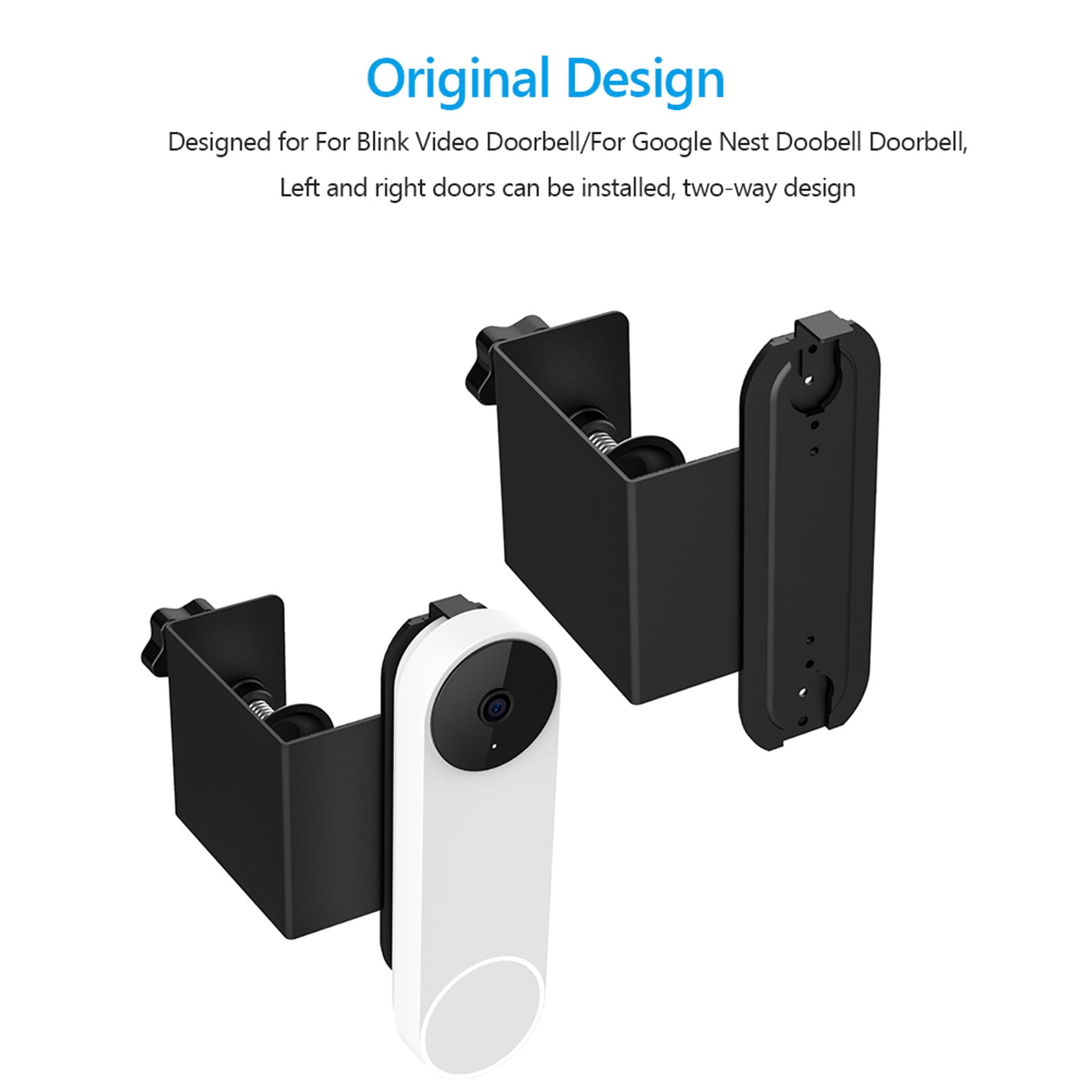 Anti-Theft Doorbell Holder No-Drilling Doorbell Door Mount for Home Apartment Office Security