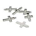 thumbnail image 4 of 50 Piezas Bandejas de bisel con colgante de cruz vintage BLESIY 30x19 mm Plata Joyas de cabujón en blanco, 4 of 8
