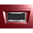 thumbnail image 2 of Portaplacas cromado estándar de los Kansas City Chiefs de la NFL de Rico Industries, de 6 x 12.25 pulgadas, 2 of 3