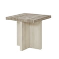 thumbnail image 3 of Roundhill Furniture 3-Piece Coffee Table Set, Coffee Table, Two End Tables, Weathered Gray and Beige, 3 of 12
