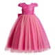 thumbnail image 1 of Vestido Para Niñas, Ropa Para Niñas, Vestido Para Niños, Vestido De Princesa Sin Mangas, Vestido De Malla Con Lentejuelas De Mariposa, Vestido Con Mechones, Rosa Intenso Odeerbi LM103-5830, 1 of 5
