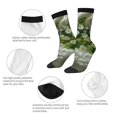 thumbnail image 3 of Susaid Nature Hand Daisies Art Print Men's Moisture Wicking Cushioned Crew Work Boot Socks Suitable for Size 36-45, 3 of 6