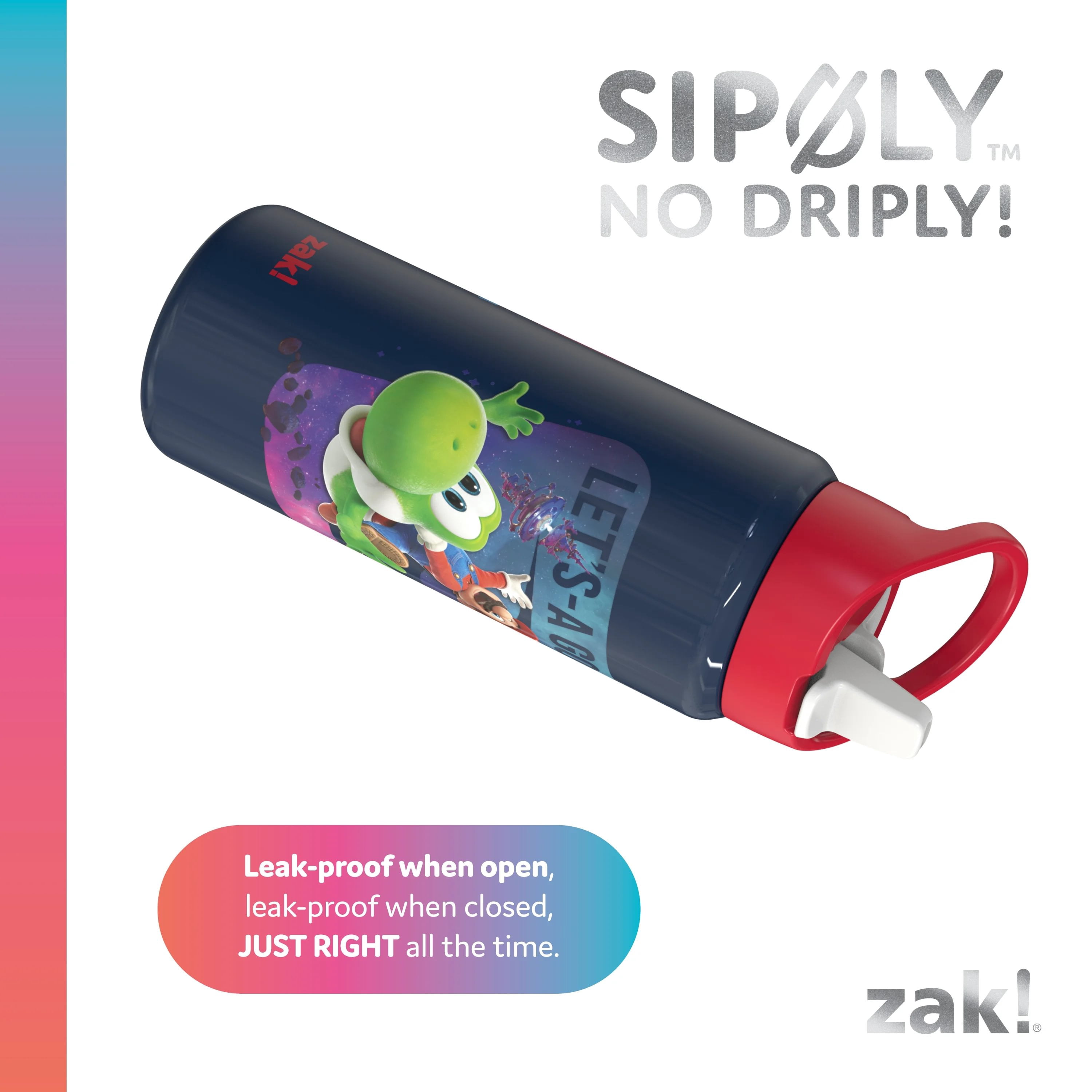 Zak Designs 20oz Mario Movie 2 Stainless Steel Clutch