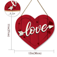 thumbnail image 2 of Ymaotrade Valentines Day Wooden Door Signs Decoration, Red Heart-Shaped Love Hanging Sign Happy Valentines Day Wall Plaque for Wedding Window Bedroom Decor Indoor Outdoor 12"×11", 2 of 7