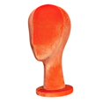 thumbnail image 5 of EHJRE Female Head Mannquin Hat Display Mannequin Head Professional Display Styling Velvet Head Dress Form for Halloween Hat Headset orange, 5 of 8