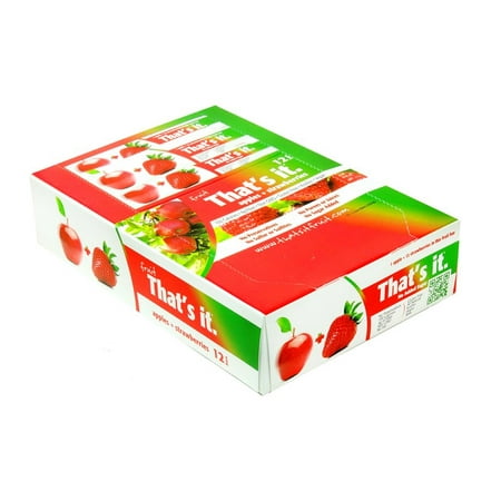 Product Of That'S It , Apple & Strawberry Bar , Count 12 (1.2 oz ) - Healthy Snacks / Grab Varieties &