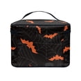 thumbnail image 4 of HELLHERO Bat Spider Web Travel Make Up Organizer Travel Wash Cosmetic Bag Small Makeup Bag Fold Flat With Brush Storage Carry-on Travel Essentials for Men Women, 4 of 6