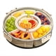 thumbnail image 1 of Bandeja de Frutas Redonda con Seis Compartimentos y Múltiples Compartimentos para Refrigerios, Ideal para Organizar el Hogar, con Bandeja Giratoria Transparente y Dividida., 1 of 5