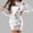 White, variant on FRSASU Metallic Bodycon Dress for Women Stretchy Long Sleeve Crew Neck Shiny formal Dresses for Party Club White